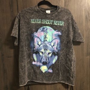 Never Shout Never Wolf Band Tee